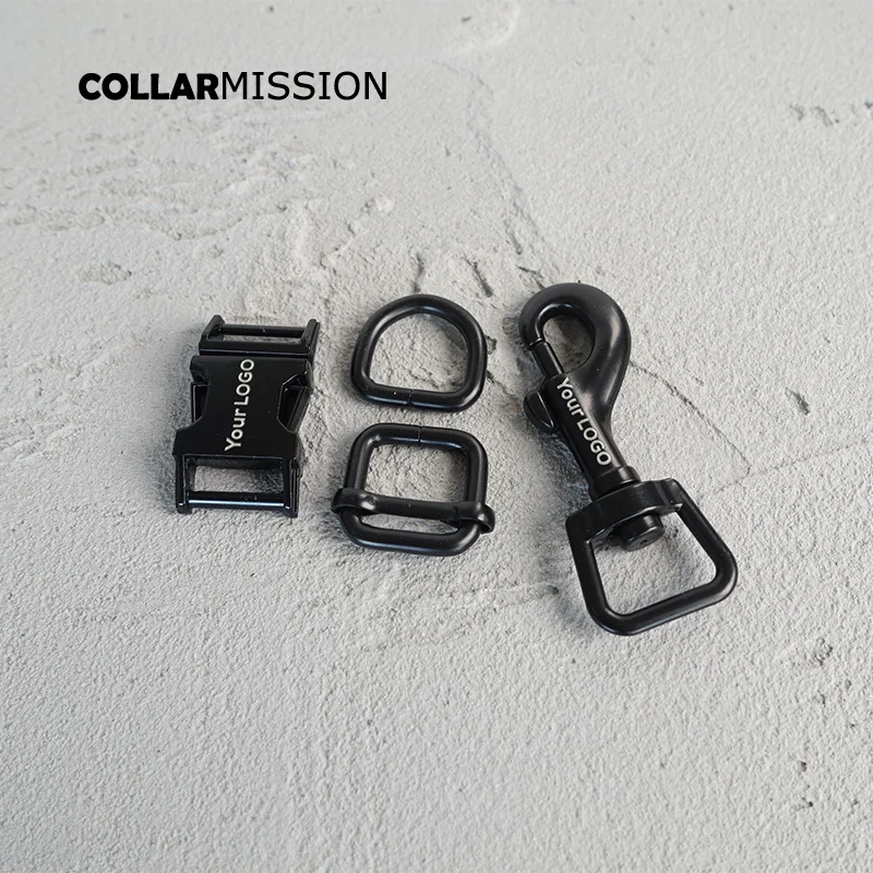 50sets/lot Engraved buckle We provide laser engraving service customize LOGO 15mm diy dog Collar leash set metal accessory | Дом и сад