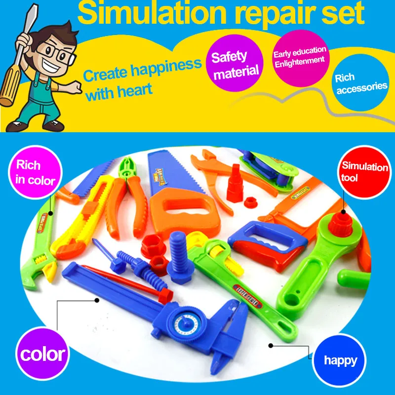 

32pcs Set Simulation Repair Tools Toy Plastic For Children Kids Baby Educational Learning BM88