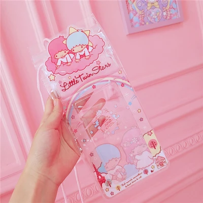 C Новинка, hello kitty, двойная звезда, водонепроницаемый чехол для телефона, для iPhone, samsung, монета, Карманный держатель для карт, чехол для телефона - Цвет: C