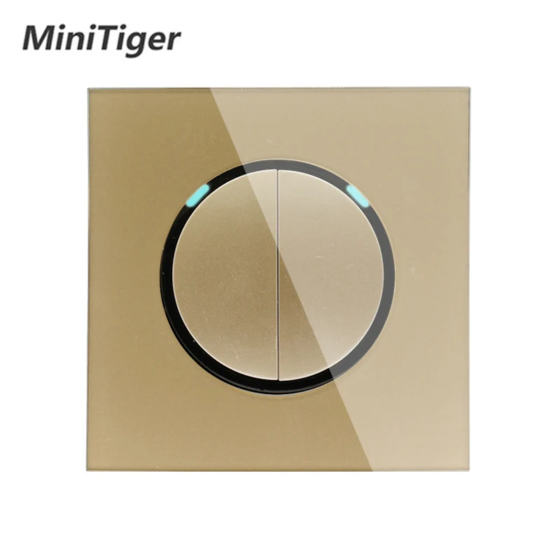 Minitiger Новое поступление Золотая Хрустальная панель 2 комплекта 1 способ случайный