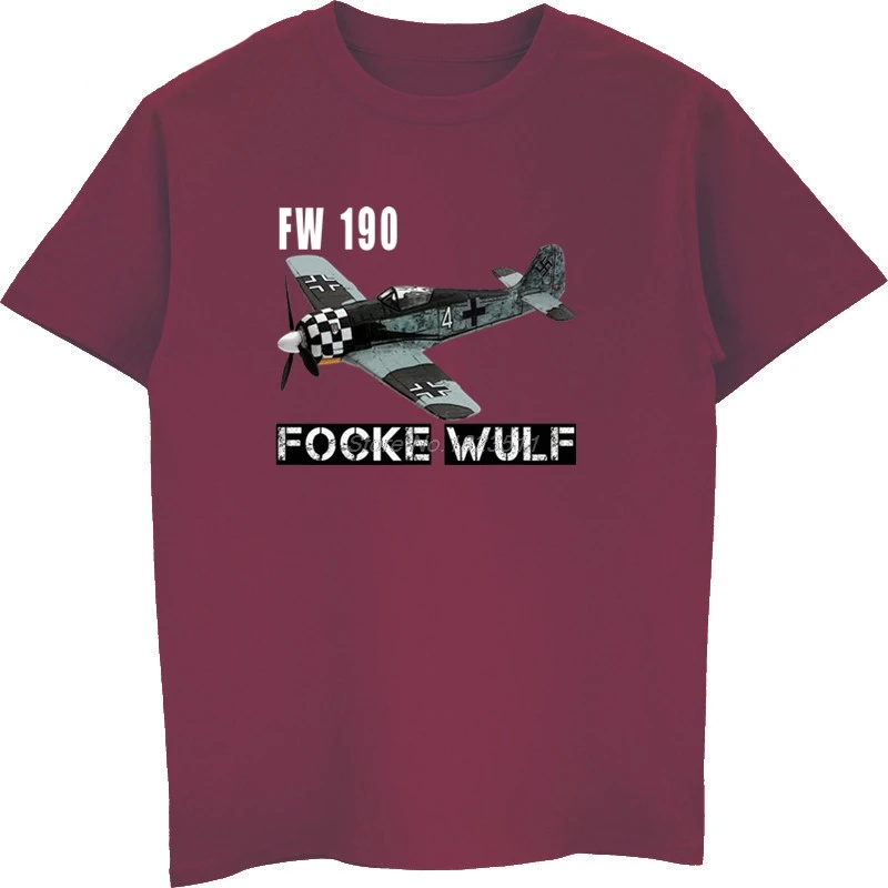 Новая летняя крутая футболка с принтом на фокусе Wulf Fw 190 немецкий самолет Второй