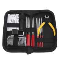 15pcs guitar repairing tools kit include string pitchruler cutter guitar winder diamond files nut saddle groove polishing sets