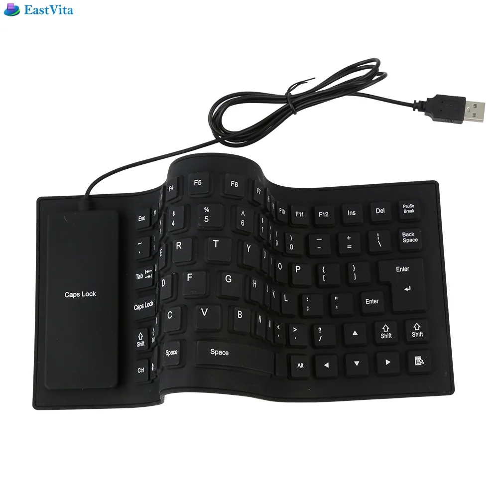 Складная портативная USB клавиатура EastVita 2 0 надежная Гибкая силиконовая для ПК