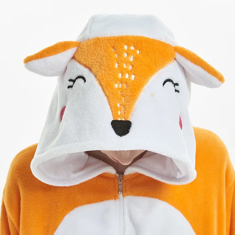 кигуруми для взрослых Новинка пижамы в виде лисы животных женщин и мужчин