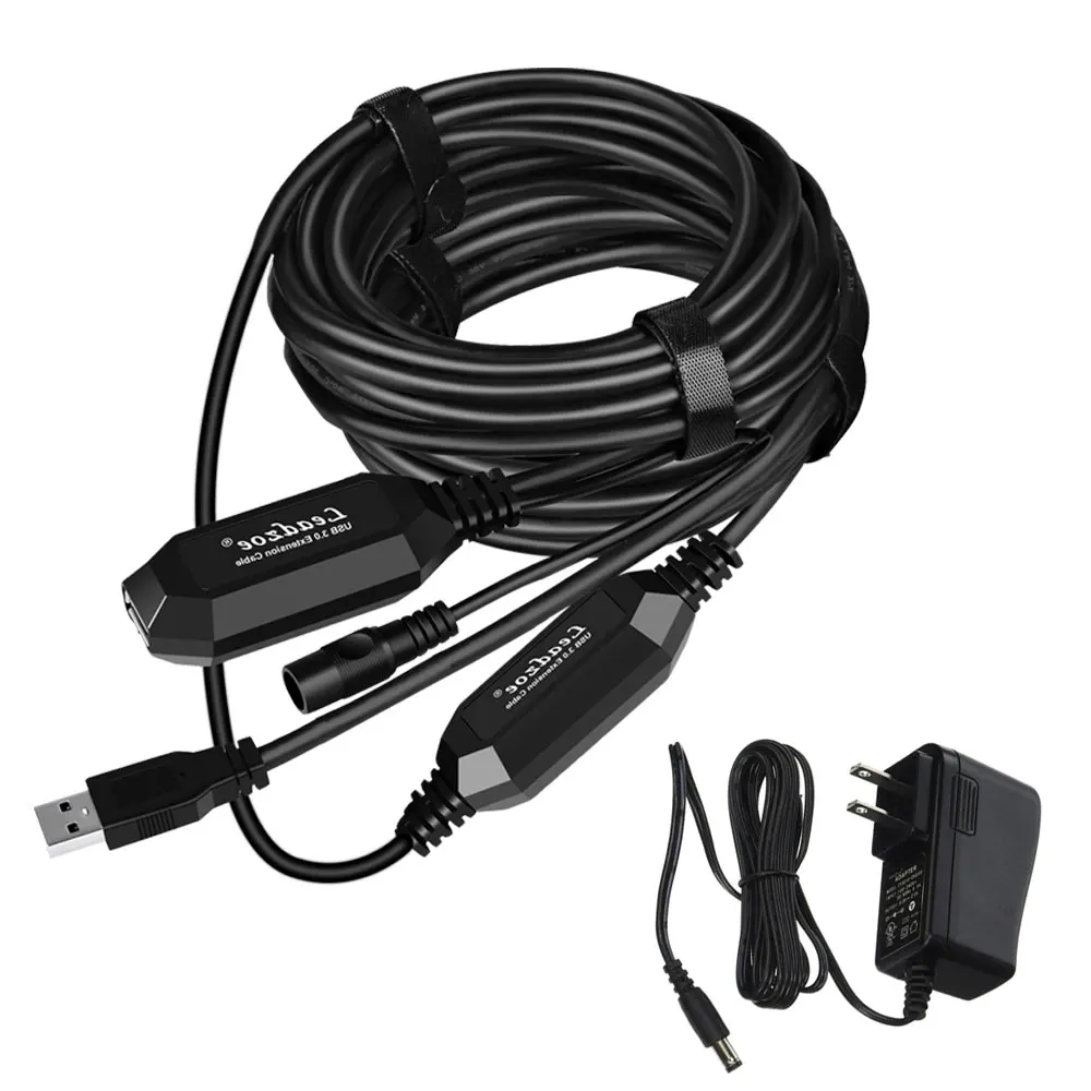 USB 3 0 активный Удлинительный кабель с адаптером питания переменного тока Leadzoe