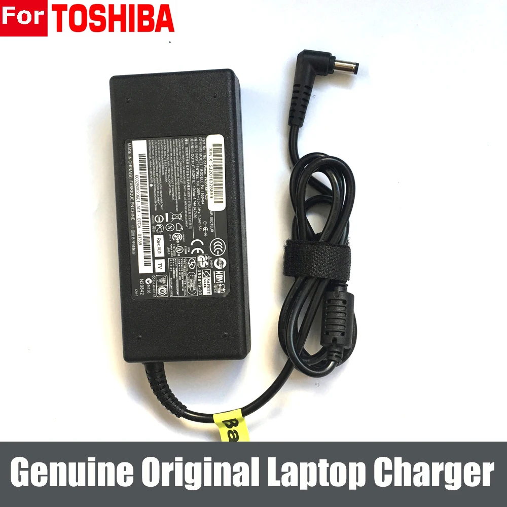 Оригинальное 19V 4.74A 90W зарядное устройство для Toshiba Satellite A65 A70 A75 A80 P30 P35|ac adapter charger|19v