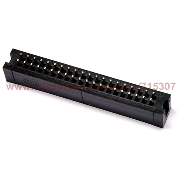 PHISCALE 10 шт. idc разъем 2 54 мм header 40P Двухрядный 2x20 контактный Штекерный сквозное