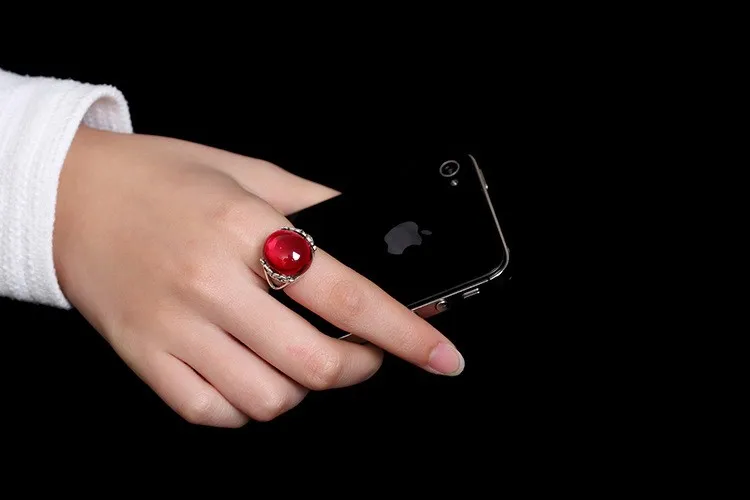 

S925 sterling silver purple mica inlaid pearl ladies ring Korean personality temperament open ring