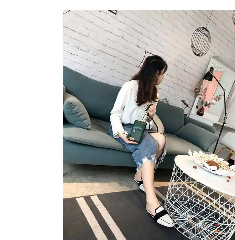 CICICUFF Genuine Leather Women Mobile Phone Bags Fashion Small Purse Female Chain Buckle Mini Shoulder Messenger Bag for IPhone