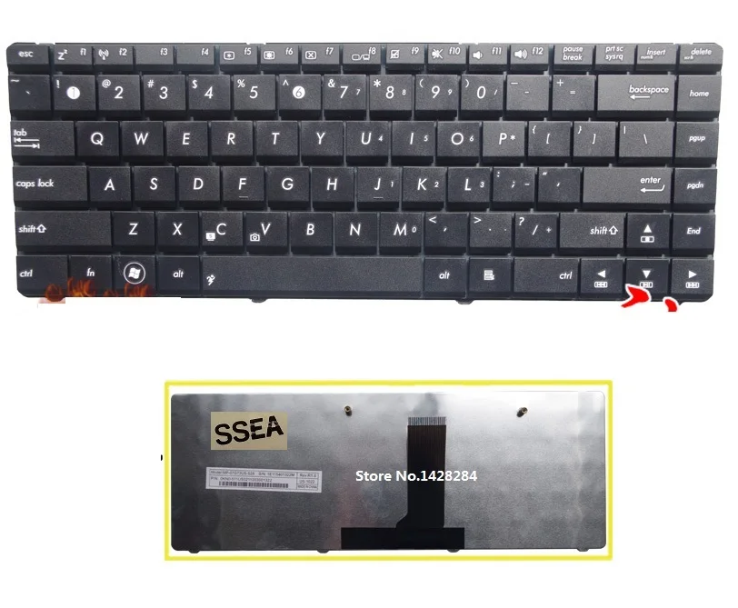 

Клавиатура SSEA для ноутбука Asus X45A, X85V, X45C, X45U, X45VD, X45VD1