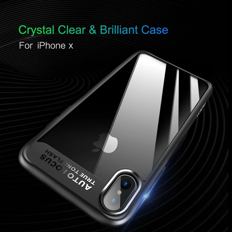 Чехол для iPhone X ROCK Slim полной защиты из ПК и термопластичного полиуретана для крышки Coque Funda iPhoneX on.