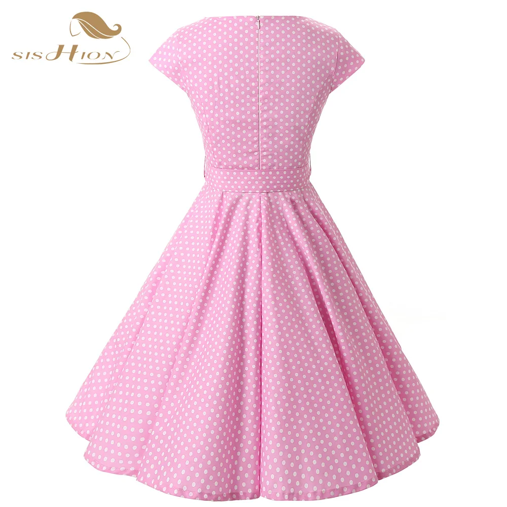 Женская винтажная одежда в горошек стиле Одри Хепберн 50 х годов|vestidos plus|rockabilly