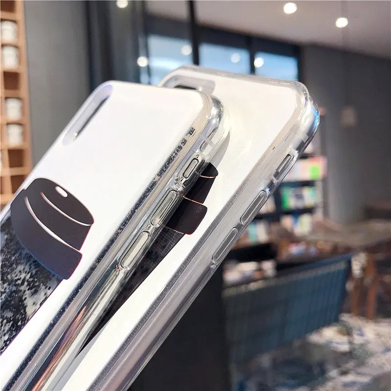 Для iPhone X XS XR MAX чехол для телефона кофе чашки жидкости зыбучие пески Силиконовые 8