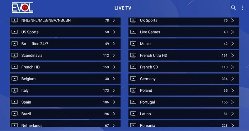 IPTV поддерживает 6000 Live взрослый xxx спортивные в Аравии, Стилизация под Британию, Италия, Франция, Швеция