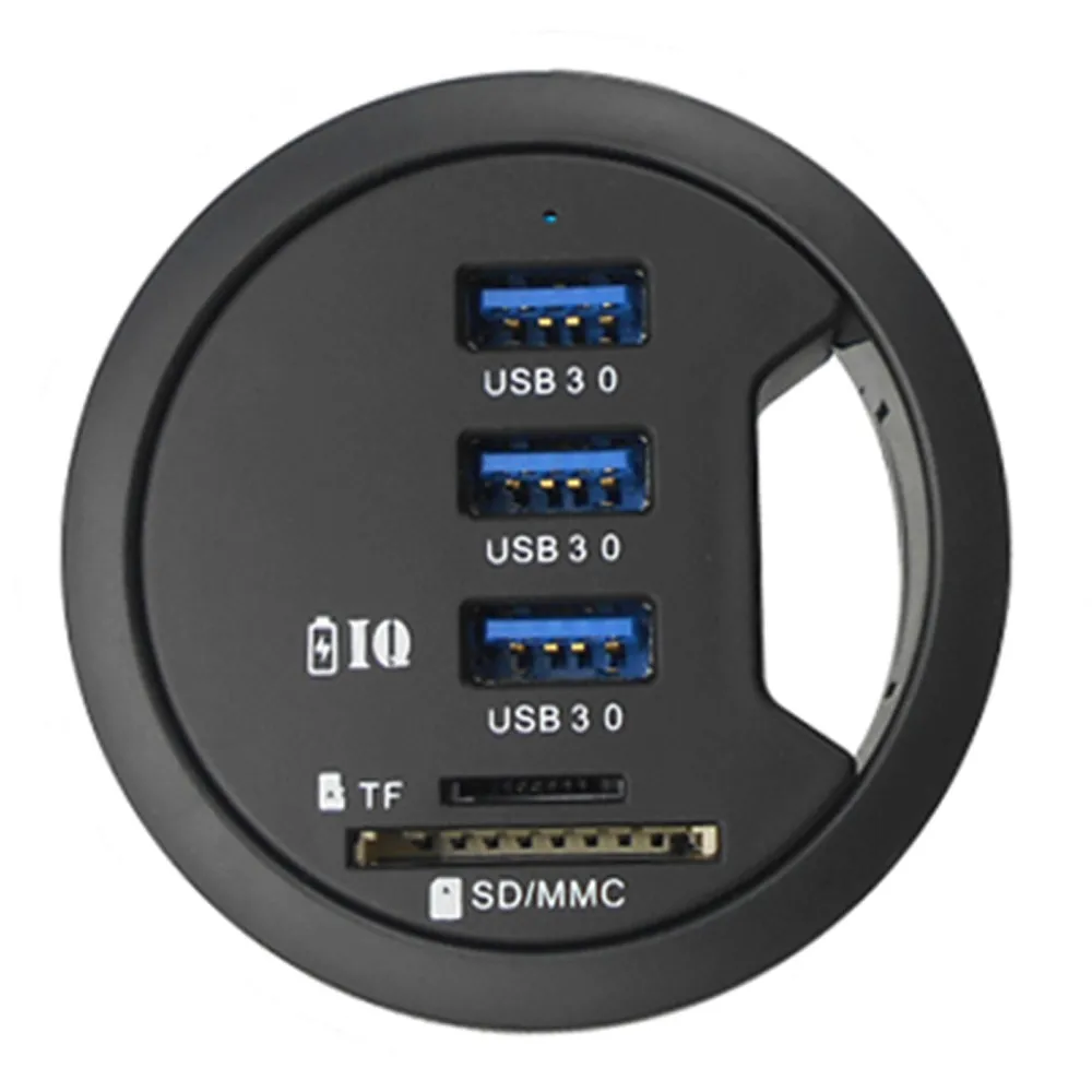 

Usb 3.0 Hub Mount In Desk 3-Port USB 3.0 HUB Adapter with SD Card Reader 5V/1A AC adapter for PC/Tablet Laptop Accessories