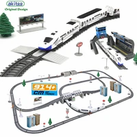 akitoo 1020 simulation of high speed rail motor vehicle rail car electric train harmony bullet train childrens toy mold