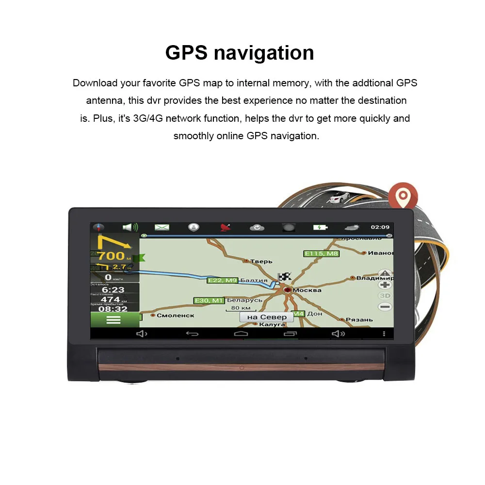 HGDO 3g 4G Автомобильный видеорегистратор камера Bluetooth Wi Fi gps навигация видео
