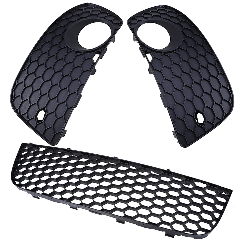 3 шт. черный передний центральный бампер противотуманная фара крышка Нижняя
