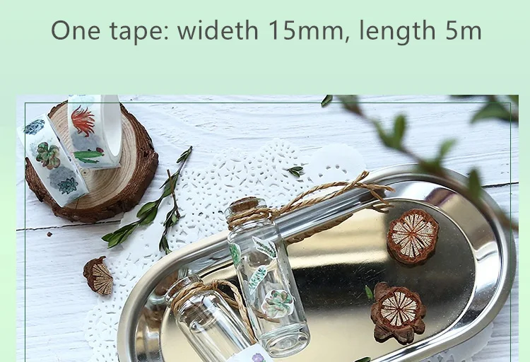32 pcs/Lot Cute potting plant paper washi tapes Cactus Leaves masking tape stickers for diary letter album Stationery A6017