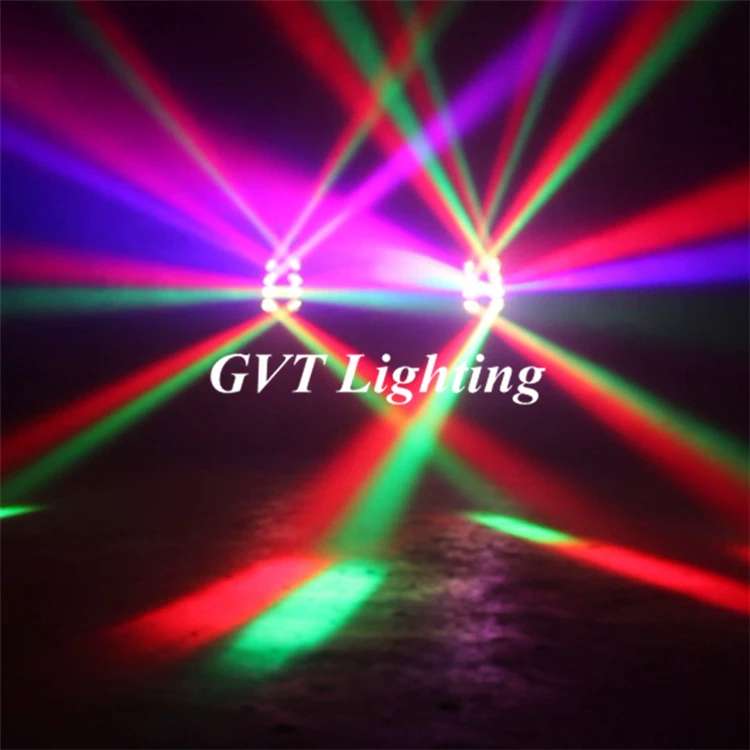 Высококачественный светодиодный фонарь RGBW 8x12 Вт с вращающейся головкой паука