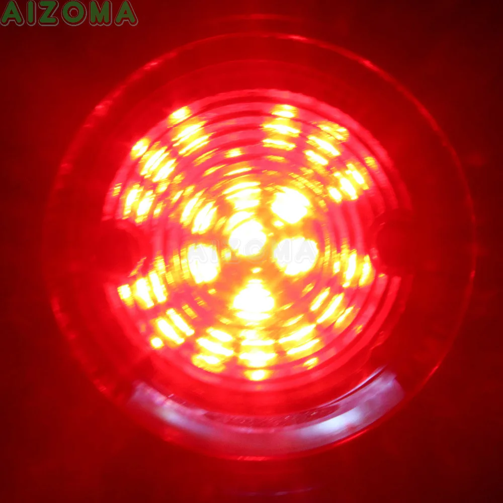Silver Fanalino Fanale Cafe Racer Tail Light Upgrade LED License Running For Chopper Honda Yamaha Harley Drilled Holes |