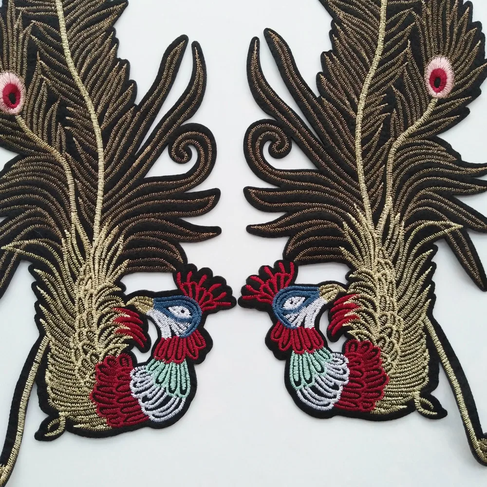1 пара модная вышитая аппликация в виде птиц|embroidered iron|iron onembroidered iron on |