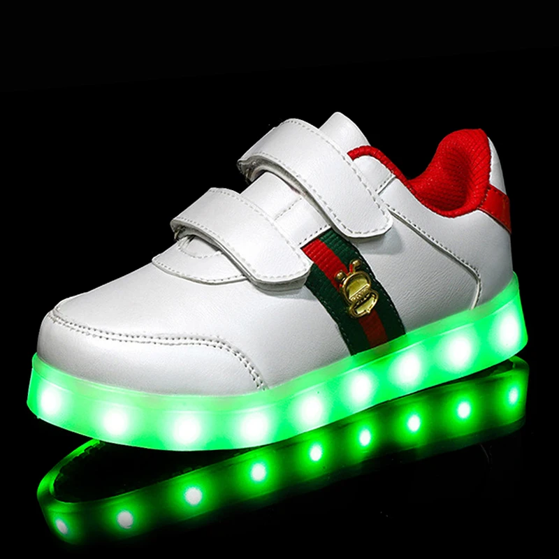 25-37 размер/USB светящиеся кроссовки корзина Led детская обувь с подсветкой Детская