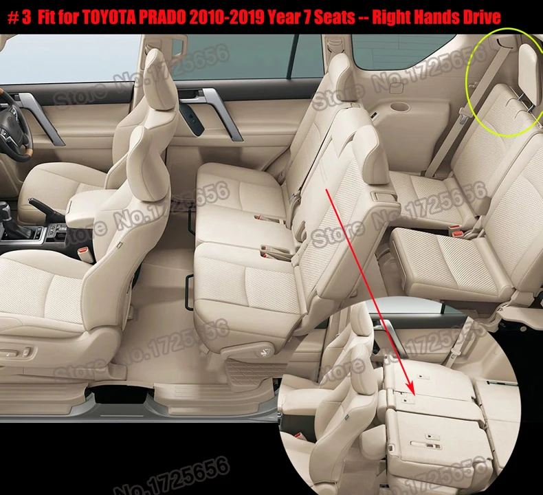 AutoDecorun чехлы из натуральной кожи сиденья для Toyota Prado автомобильные чехлы для сидений Custom Fit 5 и 7 комплектов 2010- Right Hands Drive