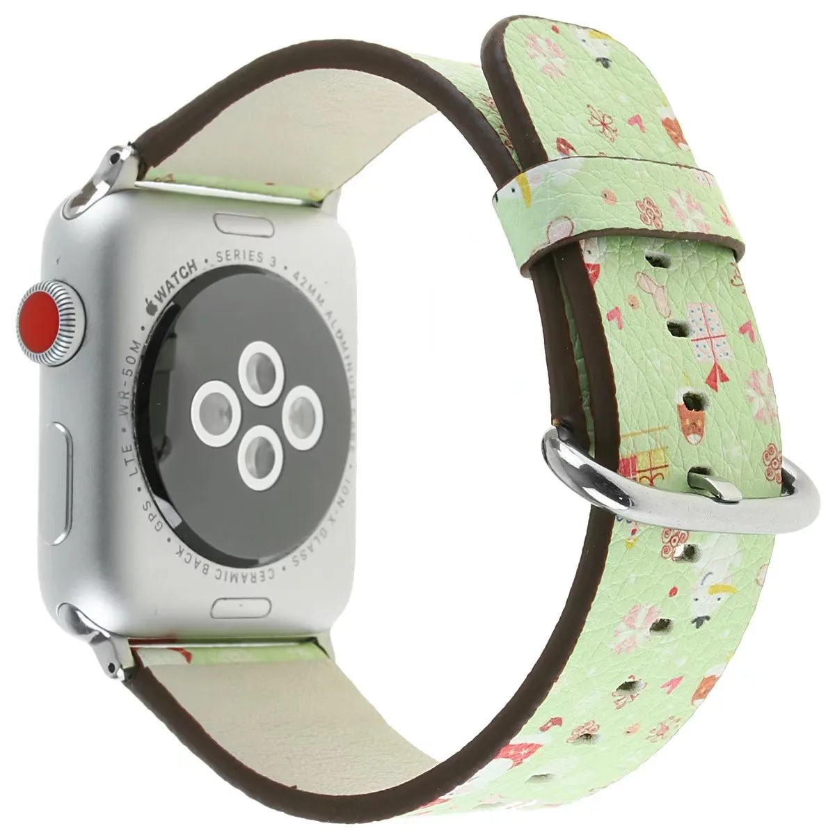 Кожаный ремешок для наручных часов Apple Watch рождественские чулки со снежинками