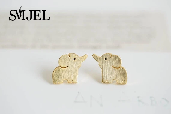 

SMJEL 10 PCS-S046 Fashion 2017 Wholesale Cute Elephant Stud Earring for Women Tiny Animal Pendients Jewelry