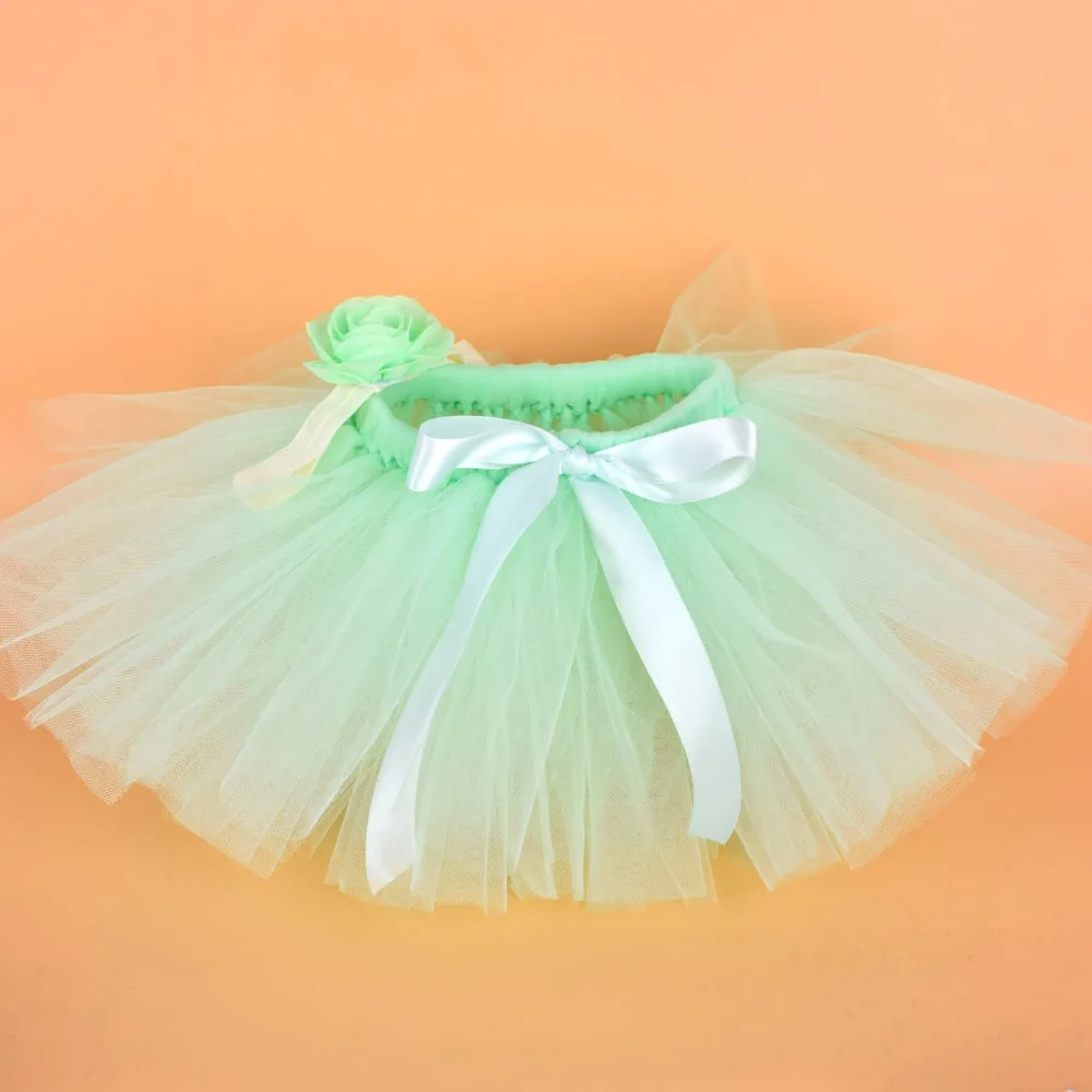 Мятная пушистая юбка-пачка и повязка на голову для маленьких девочек комплект