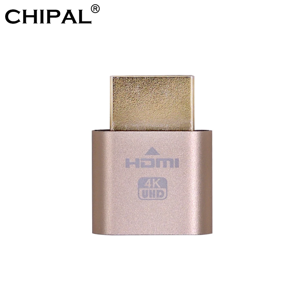 CHIPAL VGA виртуальный дисплей адаптер HDMI пустышка разъем DDC EDID Cheat Headless призрак