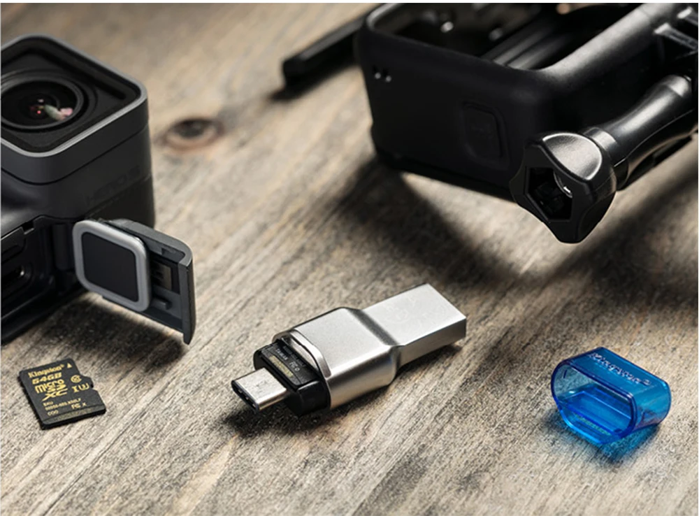 Kingston Micro SD кард-ридер с USB 3,0 тип-c тип-a двойной интерфейс microSD/microSDHC/microSDXC UHS-I карта USB 3,1 адаптер