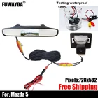 Бесплатная доставка! Цветная CCD Автомобильная камера заднего вида для Mazda 5, с 4,3-дюймовым зеркалом заднего вида