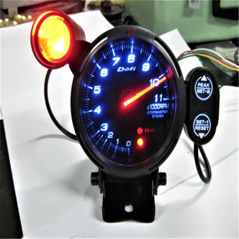 1 шт. 12 в 80 мм 7 цветов светодиодный Автомобильный Тахометр 0 11000 об/мин