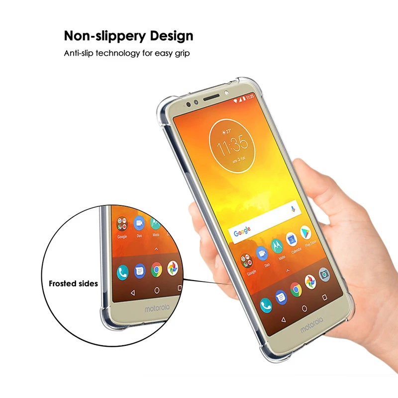 Прозрачный противоударный мягкий чехол из ТПУ для Motorola Moto G7 One Power G6 G5 G5S G4 E5 E6S E6 Plus
