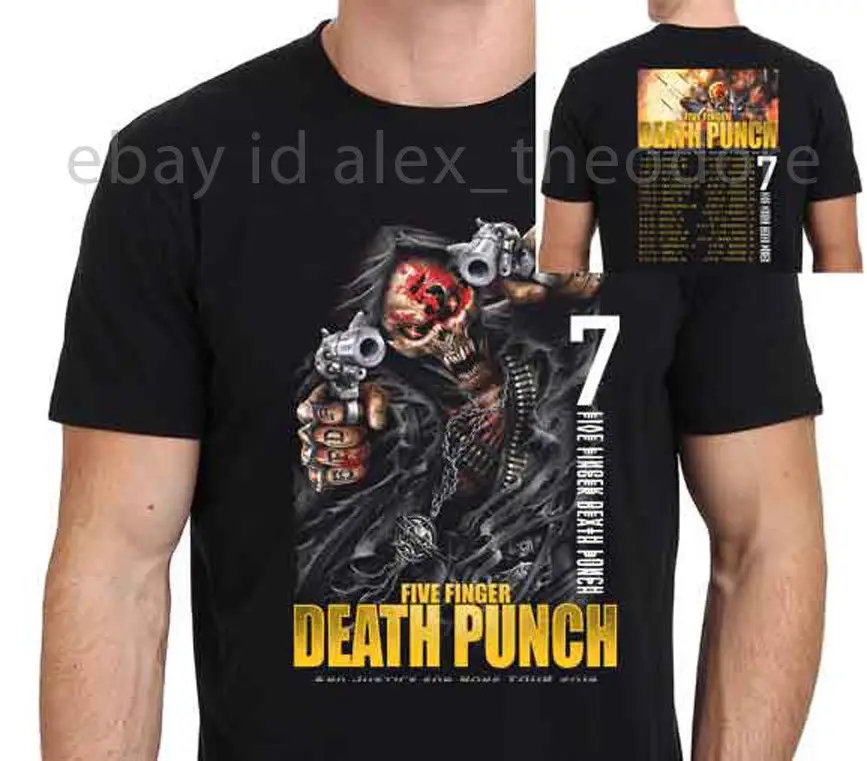 Новый Five Finger Death Punch Tour 2018 футболка Для мужчин черный Размеры: S XXL|Мужские футболки|