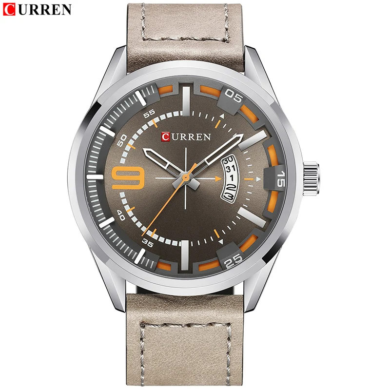 Curren Роскошные брендовые для мужчин повседневное спортивные часы Кожаные мужские