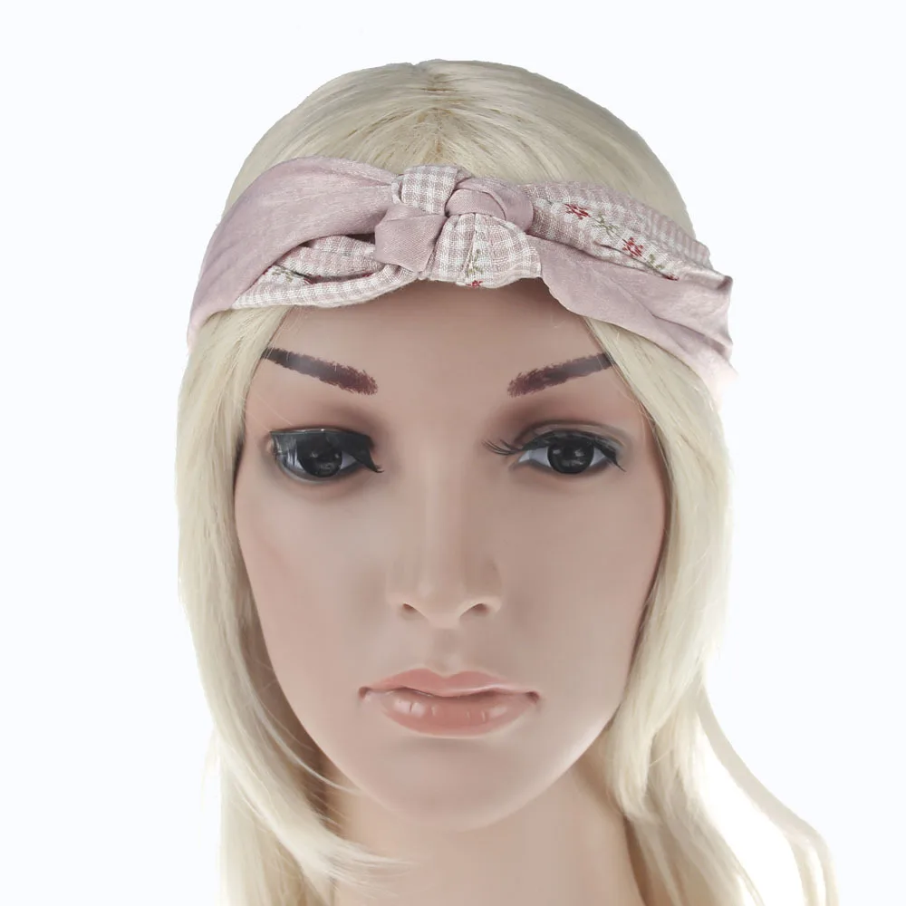 

1pcs Ladies Knotted Twist Hairband Cotton Headbands Knot Turban Headband for Women's Hair Accessories cross Headwrap
