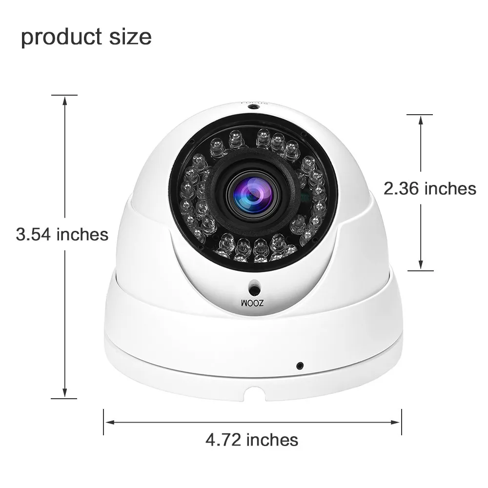 4 в 1 1080 P AHD/TVI/CVI/CVBS 4X зум-объектив 2,8-12 мм мини камера наблюдения CCTV аналоговых камер водонепроницаемая/Антивандальная наружная камера безопасности