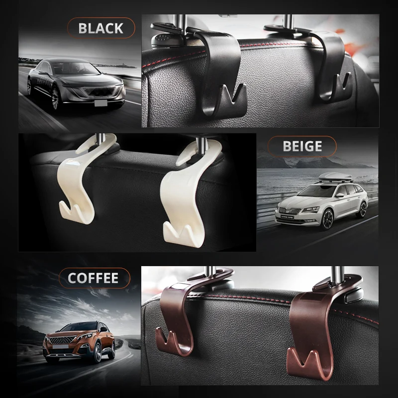 Partol 4 шт. авто крепежа и зажим Универсальный Автомобильный спинки сиденья крючки