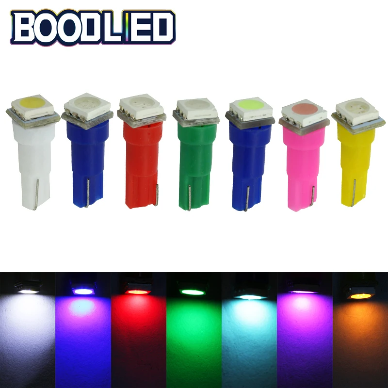 /20/50 шт T5 светодиодный 5050 SMD ламп Ice Синий и красный цвета зеленый цвет: желтый