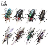 trout fly fishing flies realistic mosquito housefly dry flies hand tie lures kits 12 pcs fly fishing collection