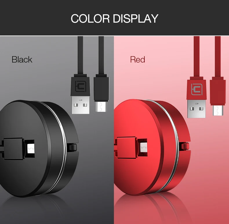 CAFELE 1 м выдвижной мини микро USB кабель для samsung милый Быстрая зарядка USB кабель для передачи данных для Xiaomi huawei Android мобильный телефон
