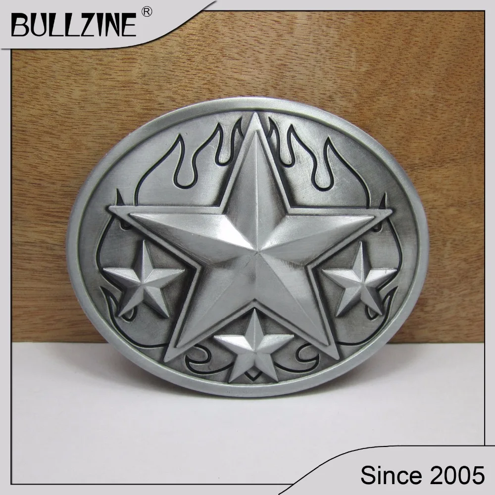 Bullzine/ ; модная Пряжка со звездами; с отделкой оловянной FP-02888; подходит для ремня шириной 4 см