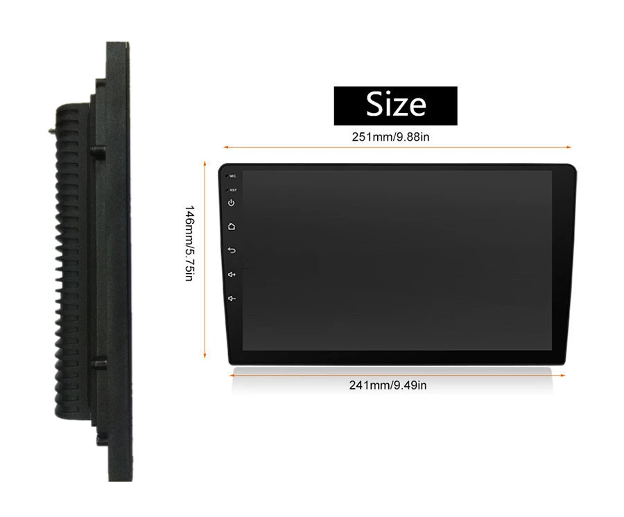 Автомагнитола 10 &quotна Android 6 0 с gps Wi Fi 4G LTE BT DAB Mirror Link OBD четырехъядерный процессор 1 +