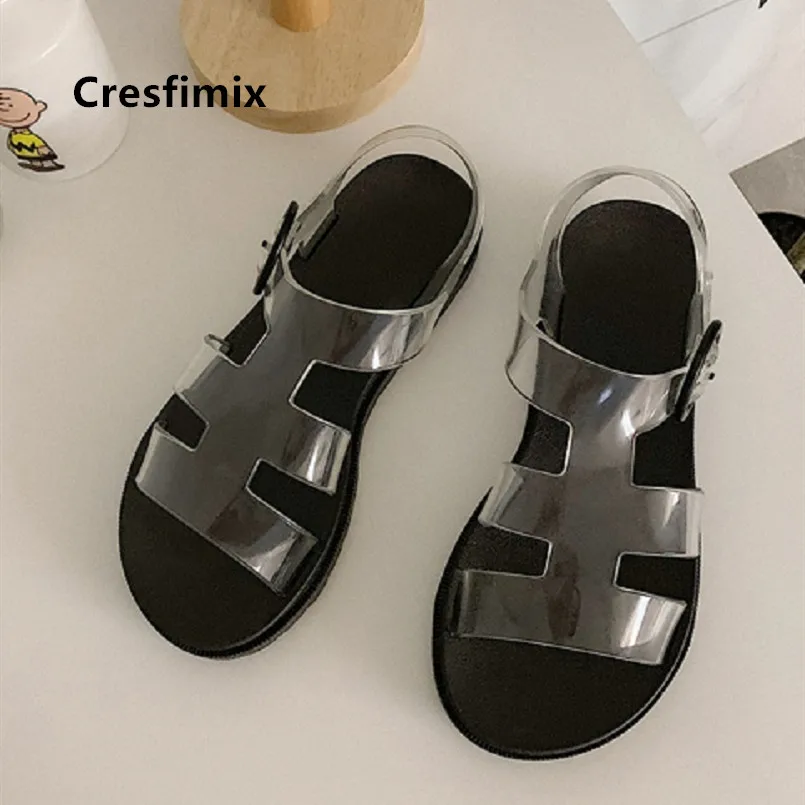 Босоножки Cresfimix женские прозрачные повседневные сандалии для подростков летние