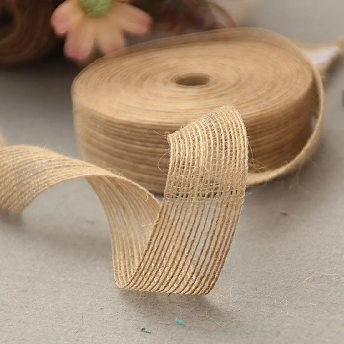Хороший 5 м/10 м натуральный винтажный джутовый DIY деревенский свадебный пояс на