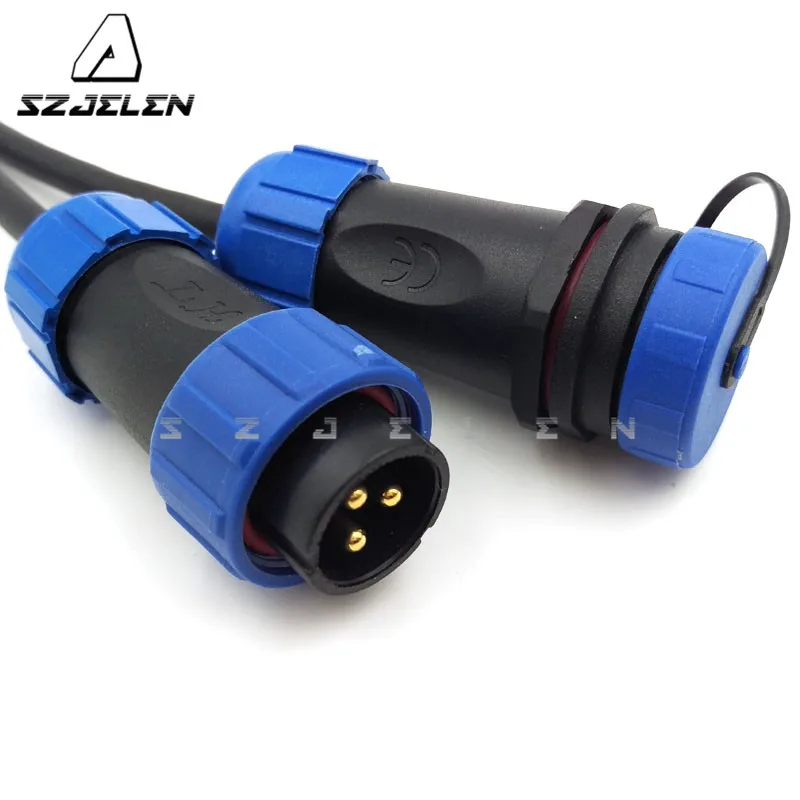 

SP2110/SY2111, 2 pin 3pin 4 pin 5pin waterproof connector Plug and socket, LED Power wire cable connectors, IP68, current 30A