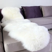 Artificial Sheepskin Rug Chair Cover Pad Carpet  Area Rugs For Bedroom Faux Fur Blanket Throw 65x180cm Christmas